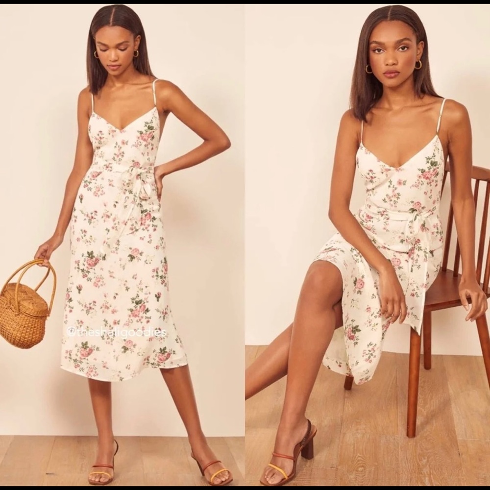 Reformation Dietrich Flourish Dress Size 12